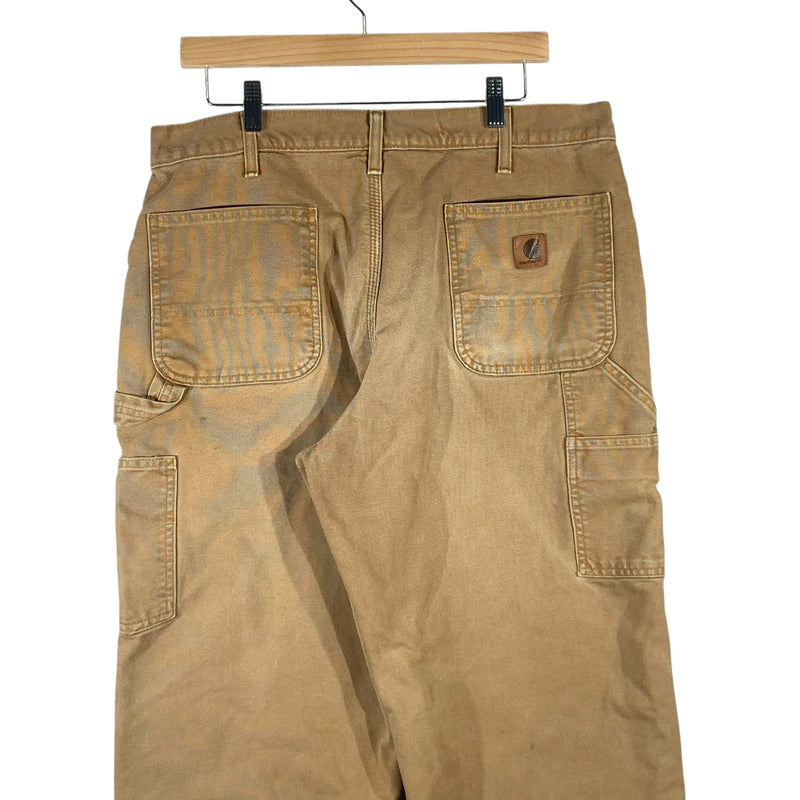 Vintage Carhartt Flannel Lined Carpenter Pants Men's 35x32