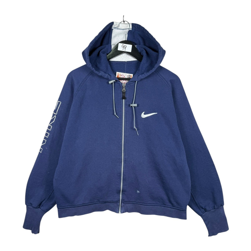 Vintage Nike Swoosh Boxy Full Zip Hoodie
