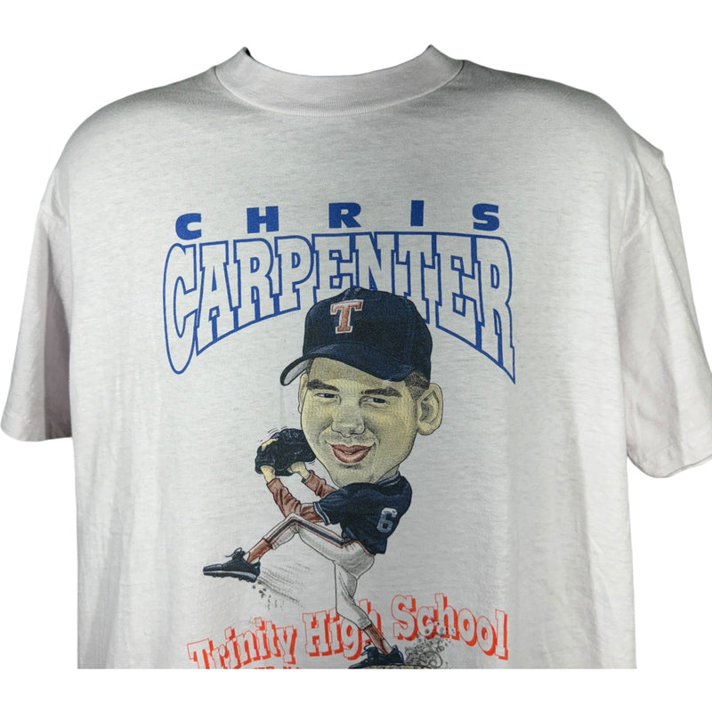 Vintage Charles Carpenter Trinity High School Blue Jays Caricature Tee