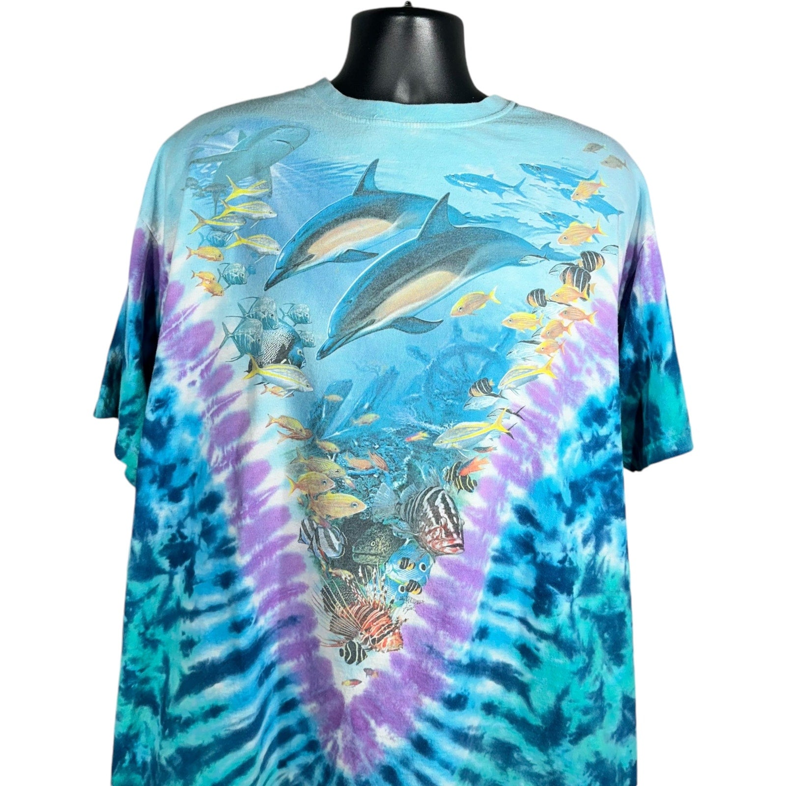 Vintage Ocean Life Tie Dye Nature Tee