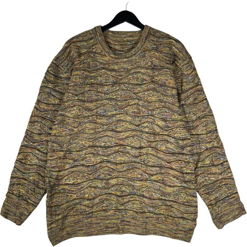 Vintage 3D Knit Textured Pullover Sweater