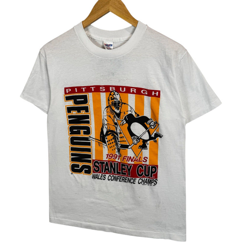 Vintage Pittsburgh Penguins Stanley Cup Champions Tee 1991