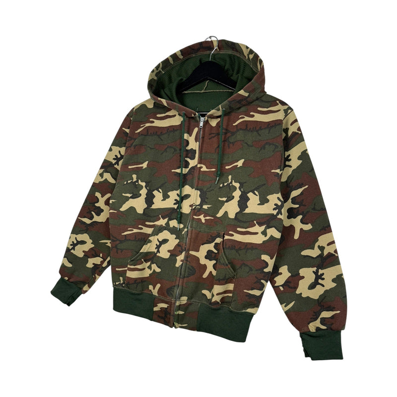 Vintage Camouflage Full Zip Hoodie