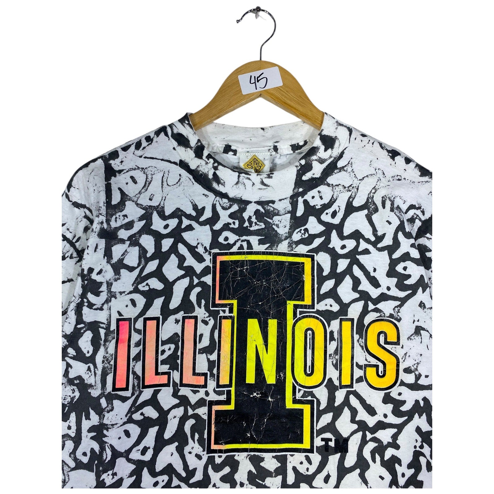 Vintage Illinois Allover Print T-Shirt