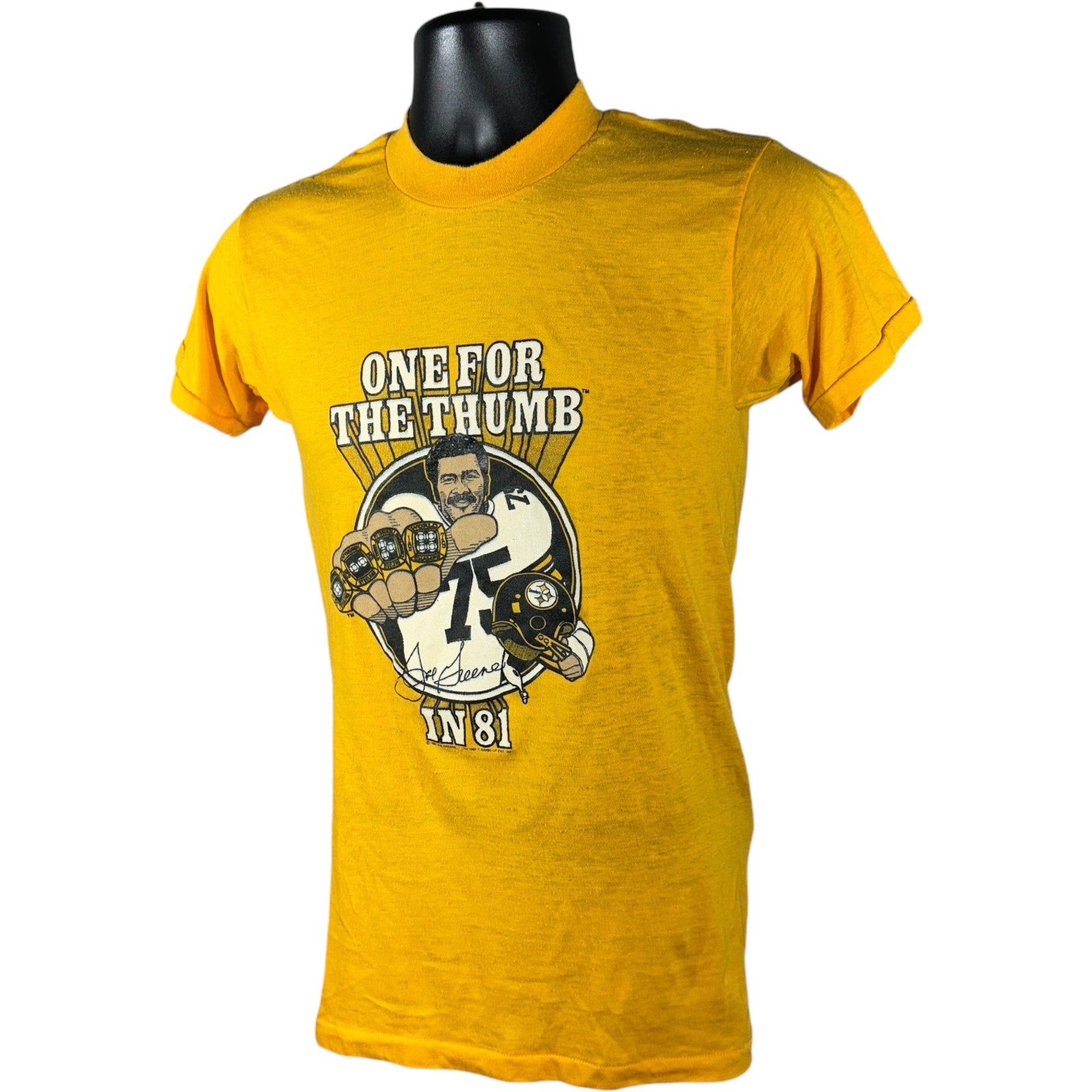 Vintage Pittsburgh Steelers Joe Greene "One For The Thumb" Tee 80s