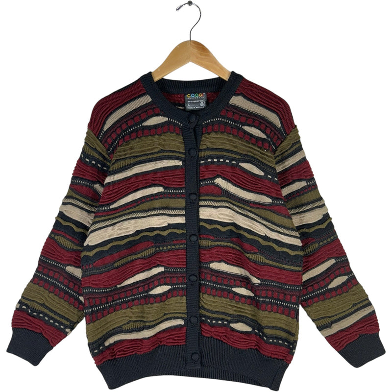 Vintage Coogi Wool 3D Knit Cardigan Sweater