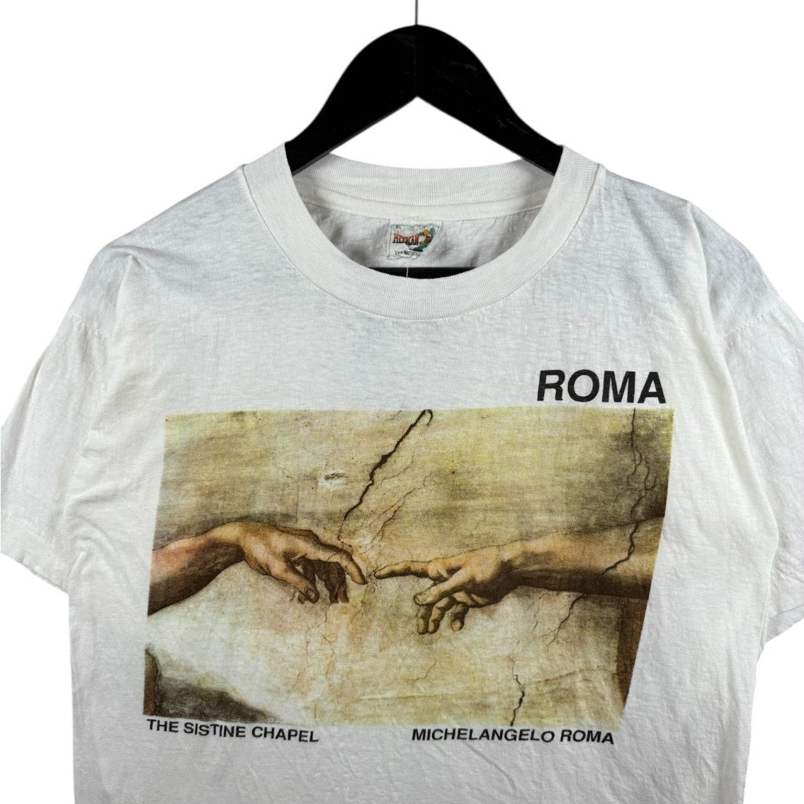 Vintage Michelangelo Roma The Creation Graphic T-Shirt