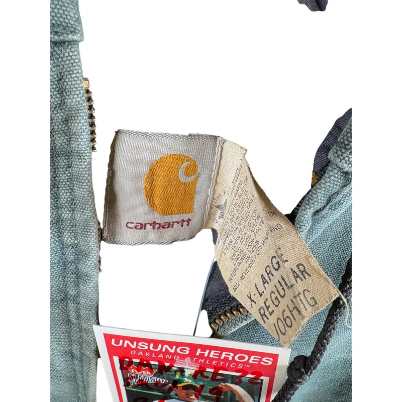 Vintage Carhartt Quilted Full Zip Hooded Workwear Jacket