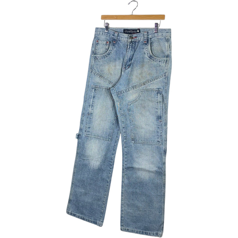 Vintage Justboy Double Knee Big Pockets Carpenter Jeans 34x33