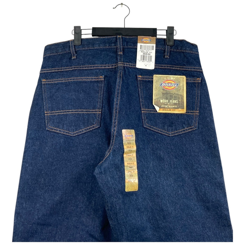 Vintage Dickies Regular Fit Dark Wash Denim Shorts 36