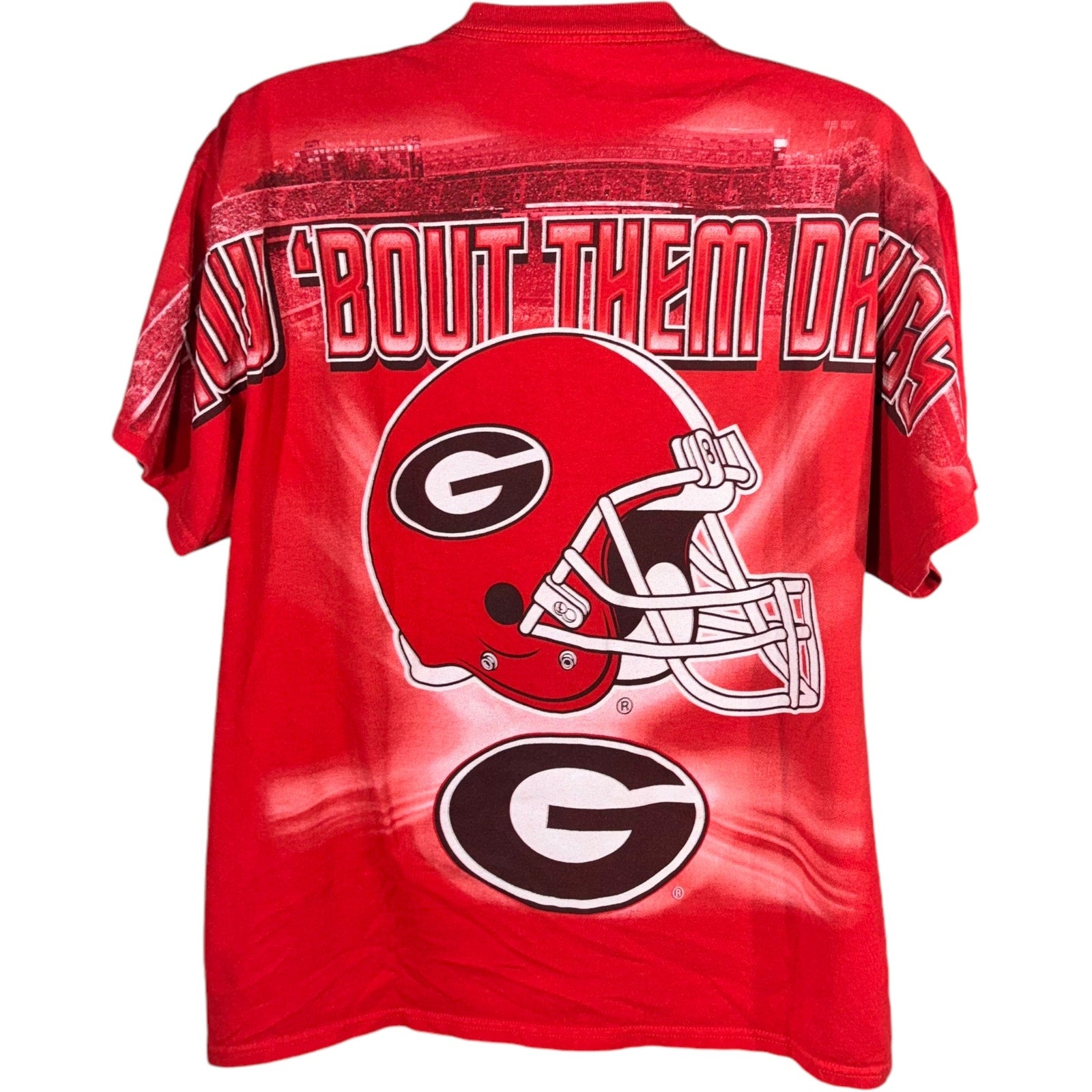 Vintage University Of Georgia Bulldogs AOP Tee