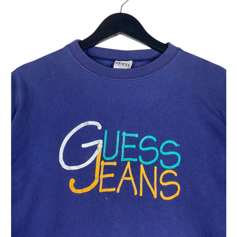 Vintage Guess Jeans Colored Graphic Long Sleeve T-Shirt