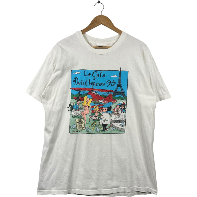 Vintage Anvil Le Cafe Deux Wacos '98 T-Shirt