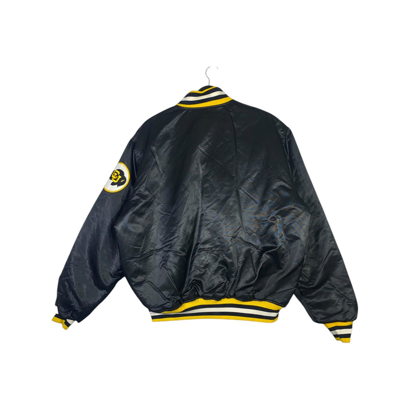 Vintage Starter Colorado Satin Snap Button Bomber Jacket