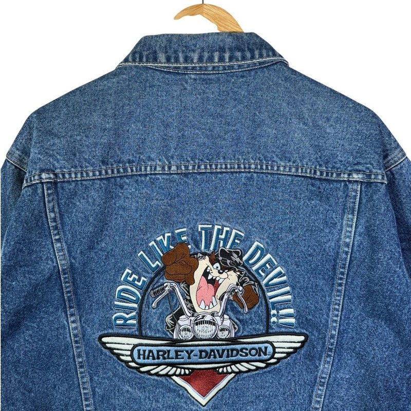 Vintage Harley-Davidson Looney Tunes Taz Denim Jacket