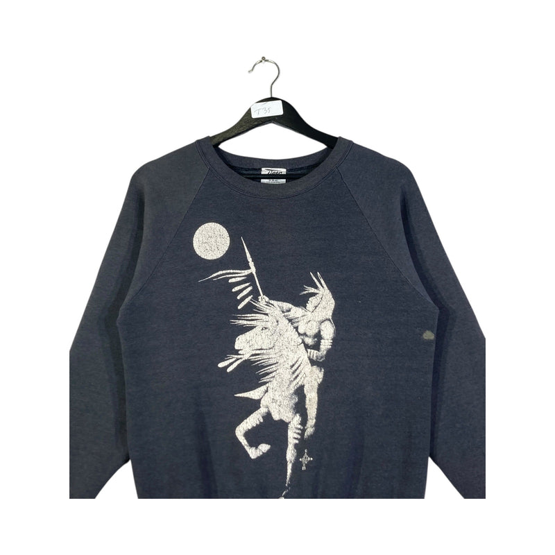 Vintage Graphic Print Pullover Long Sleeve