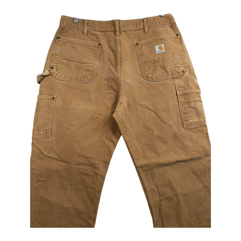 Vintage Carhartt Iconic Firm Duck Double Front Dungaree Work Pants 36x32