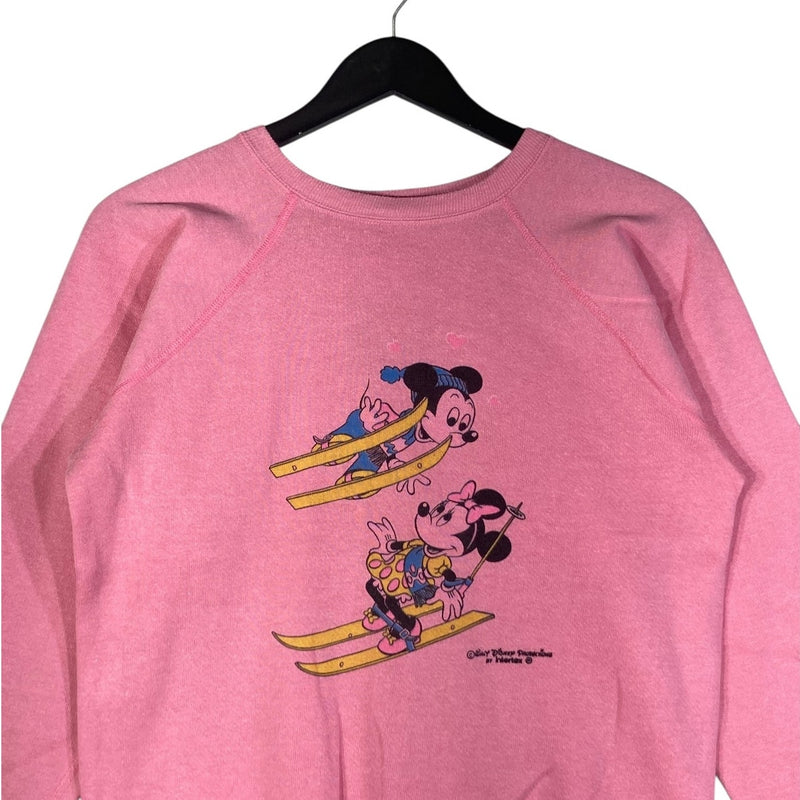 Vintage Disney Mickey & Minnie Mouse Skiing Crewneck