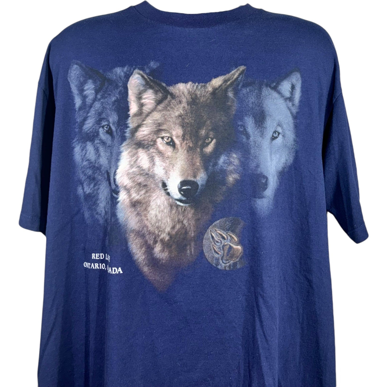 Vintage Ontario Canada Wolves Big Face Tee