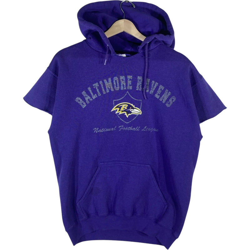 Vintage Baltimore Ravens Logo Athletic Cut-Off Hoodie