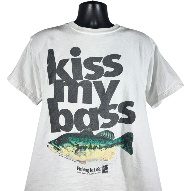 Vintage Big Ball Sports "Kiss My Bass" Fishing Is Life Tee