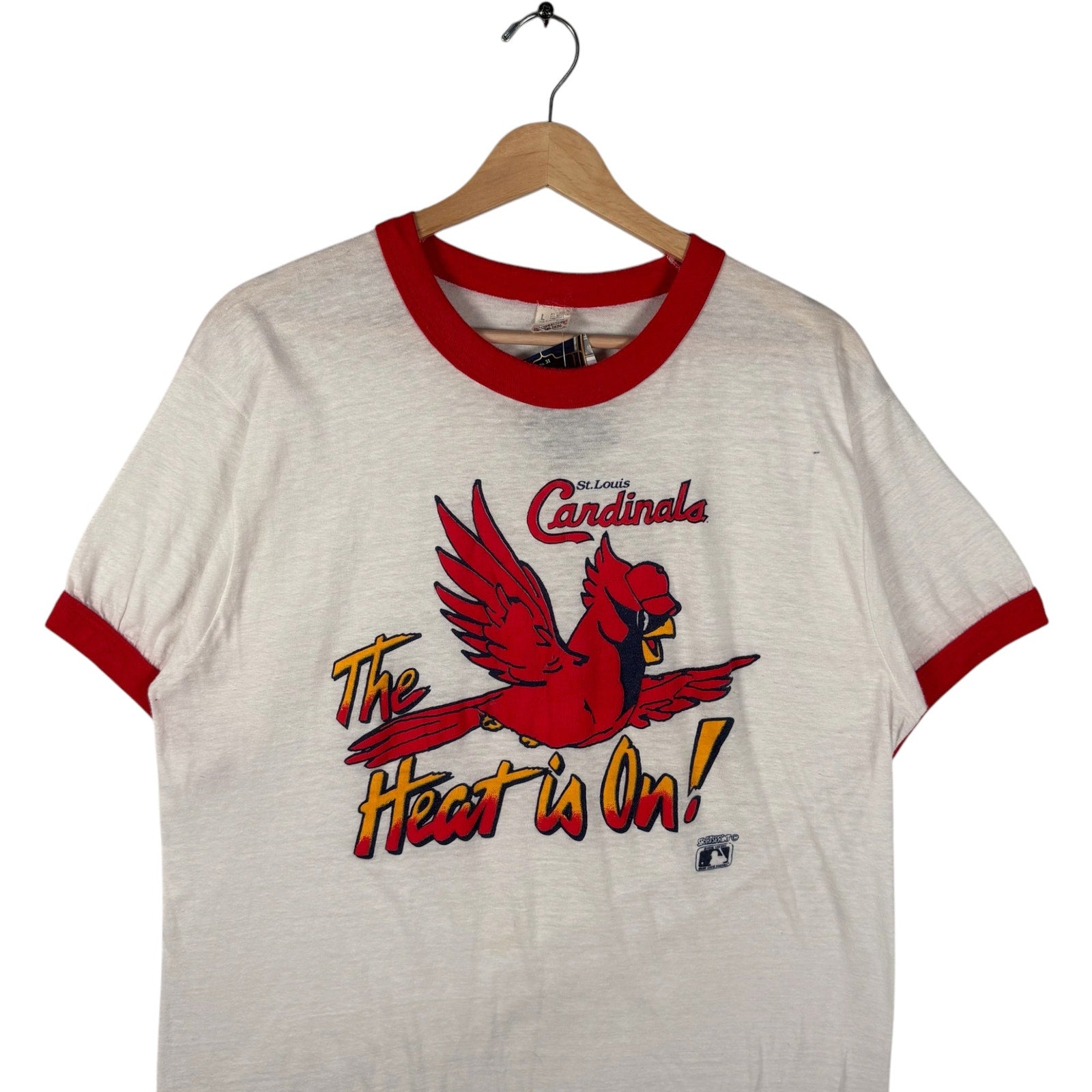 Vintage St. Louis Cardinals"The Heat Is On" MLB Ringer Tee 80s