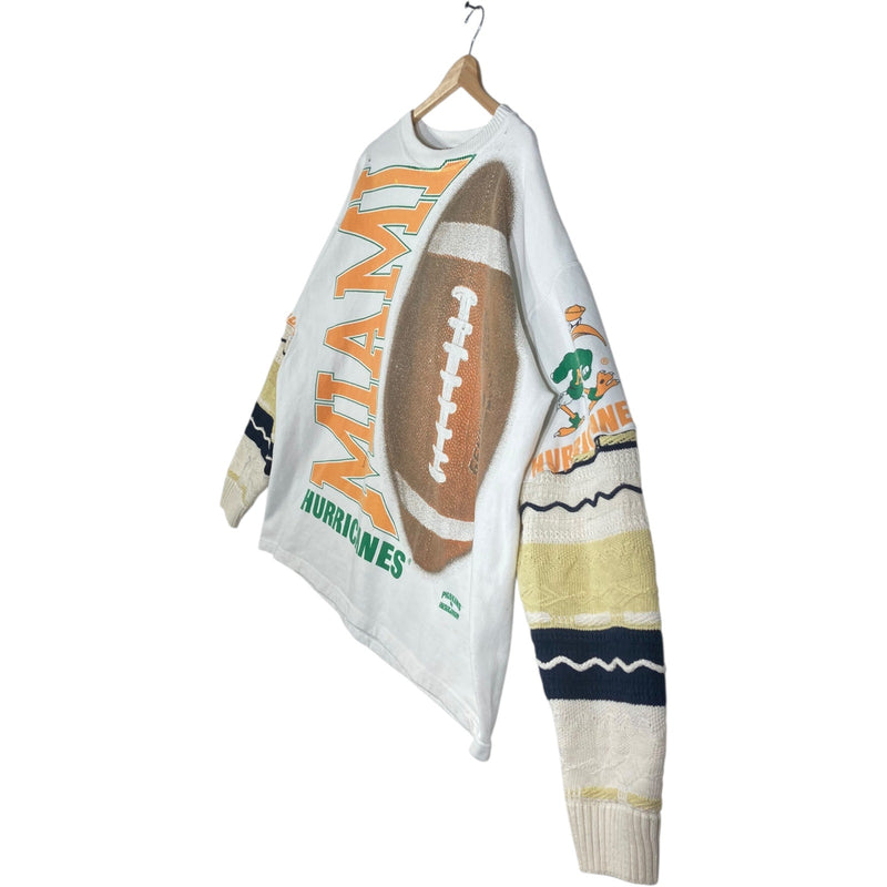 Vintage Miami Hurricanes Graphic NCAA Football Crewneck