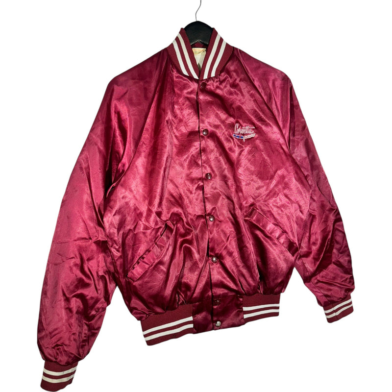 Vintage Corvette Satin Bomber Jacket 90s