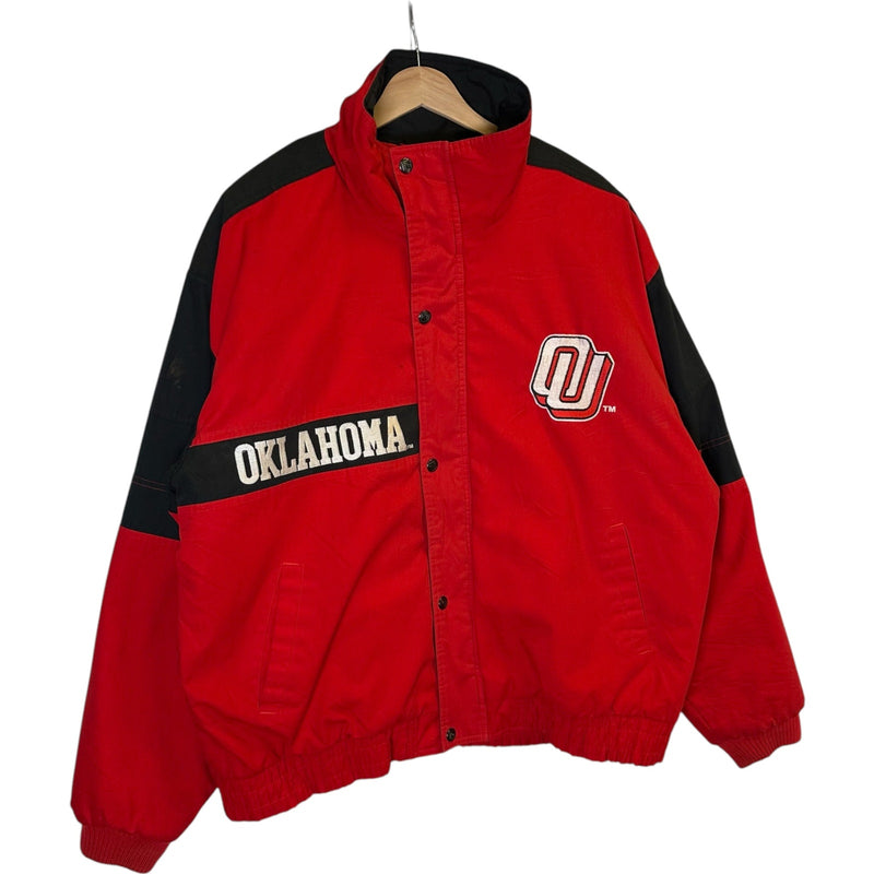 Vintage Oklahoma University Button Down Bomber Jacket