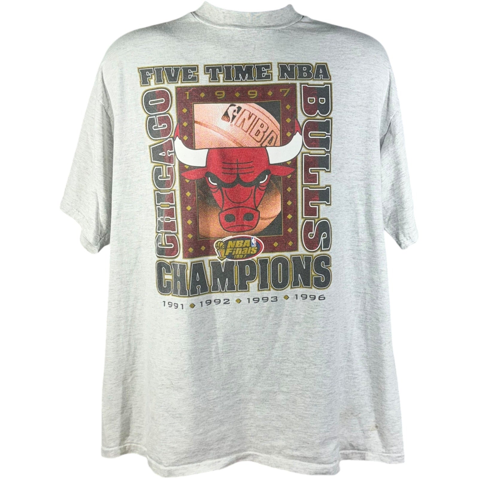 Vintage Chicago Bulls Five Time Champions Tee 90s