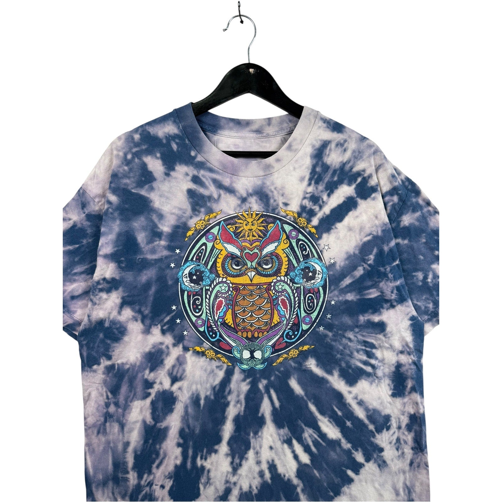 Vintage Owl Ethnic Tie Dye T-Shirt