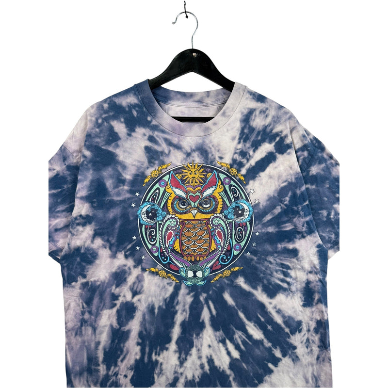 Vintage Owl Ethnic Tie Dye T-Shirt