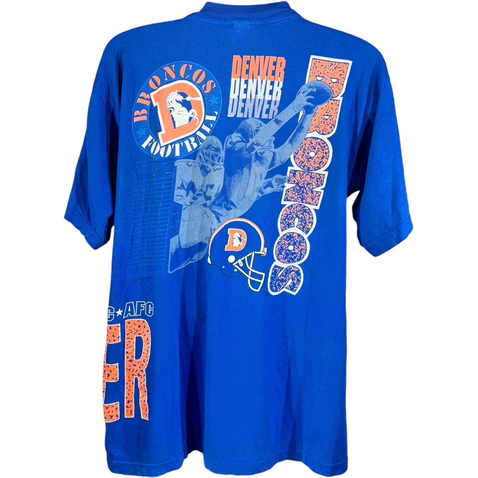 Vintage Denver Broncos Wrap Around AOP Tee