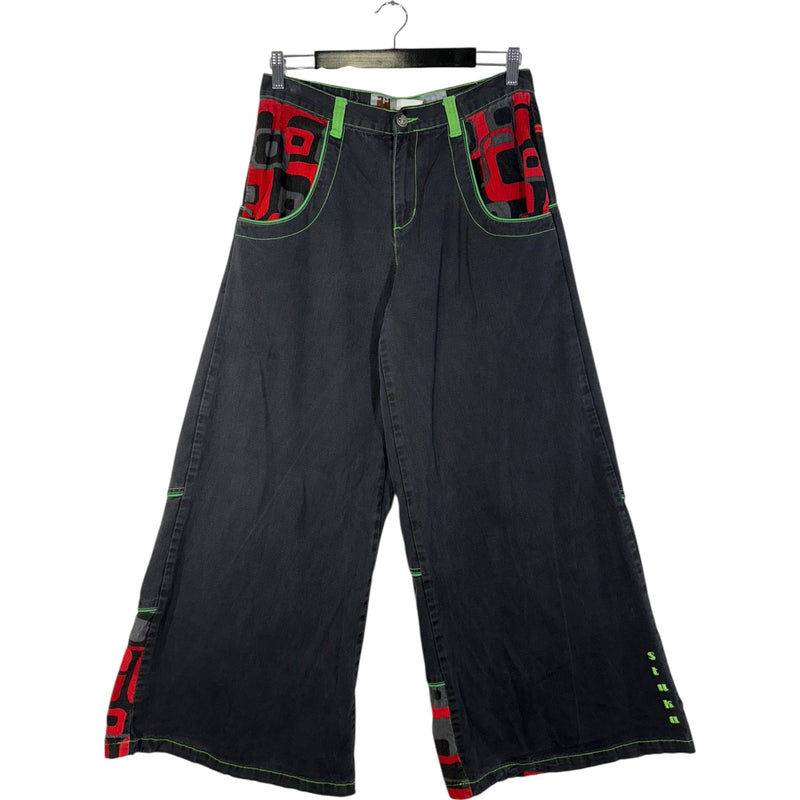 Vintage Stuka Wide Leg Baggy Printed Pants