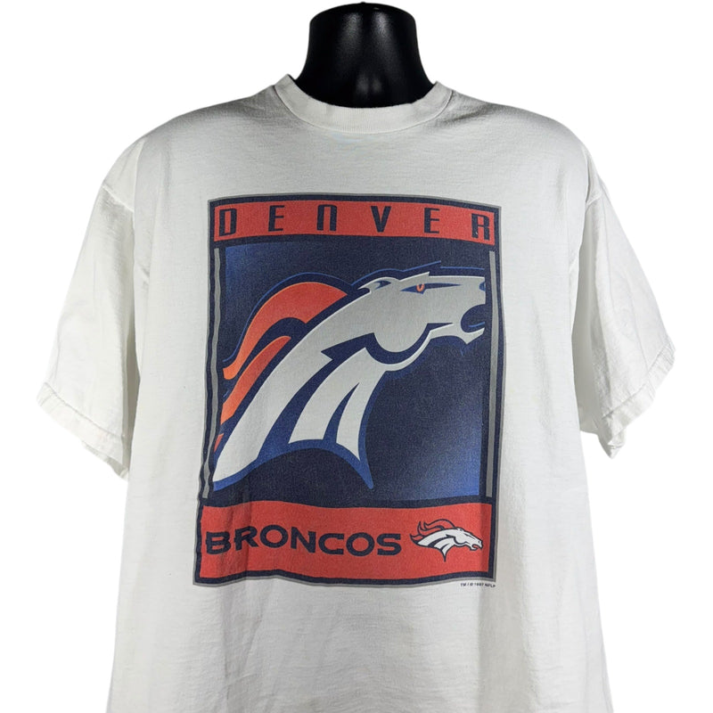 Vintage Pro Player Denver Broncos NFL Logo Tee 90s