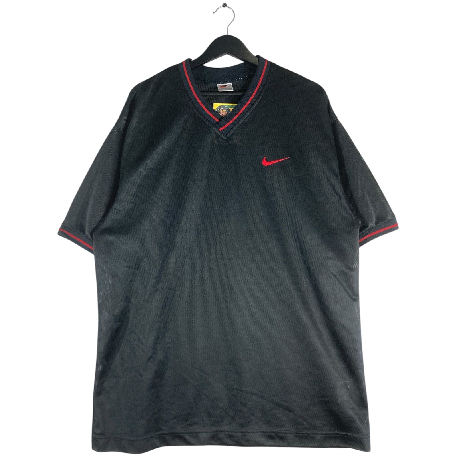 Vintage Nike Swoosh V Neck Jersey Large