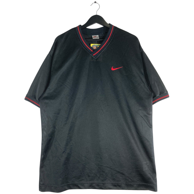 Vintage Nike Swoosh V Neck Jersey Large