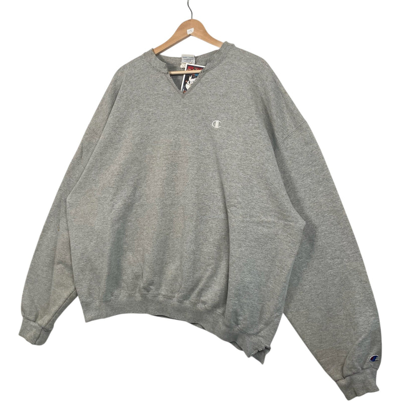Vintage Champion Mini Logo Split Neck Crewneck