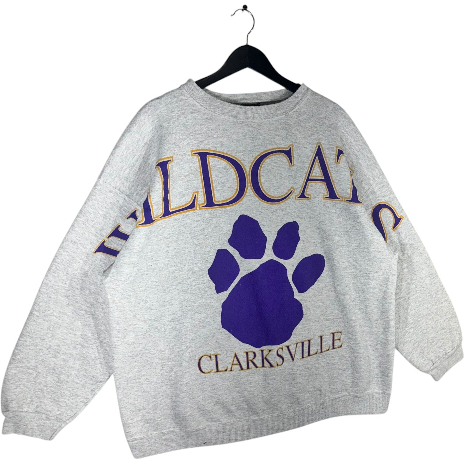 Vintage Clarksville Wildcats Spellout Logo Crewneck