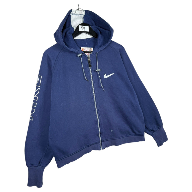 Vintage Nike Swoosh Boxy Full Zip Hoodie