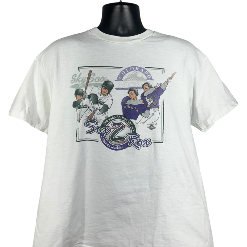 Vintage Colorado Rockies vs Chicago White Sox MLB Tee 90's