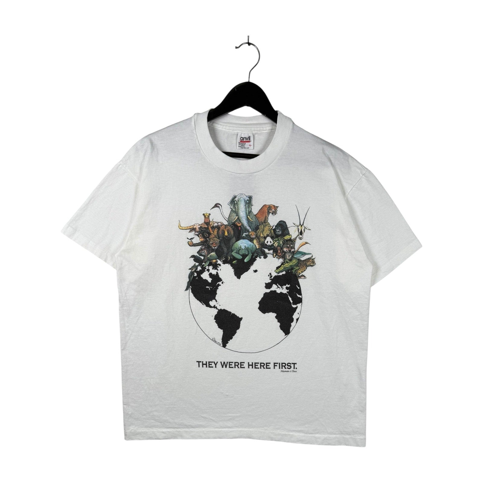 Vintage Animals They Were Here First T-Shirt