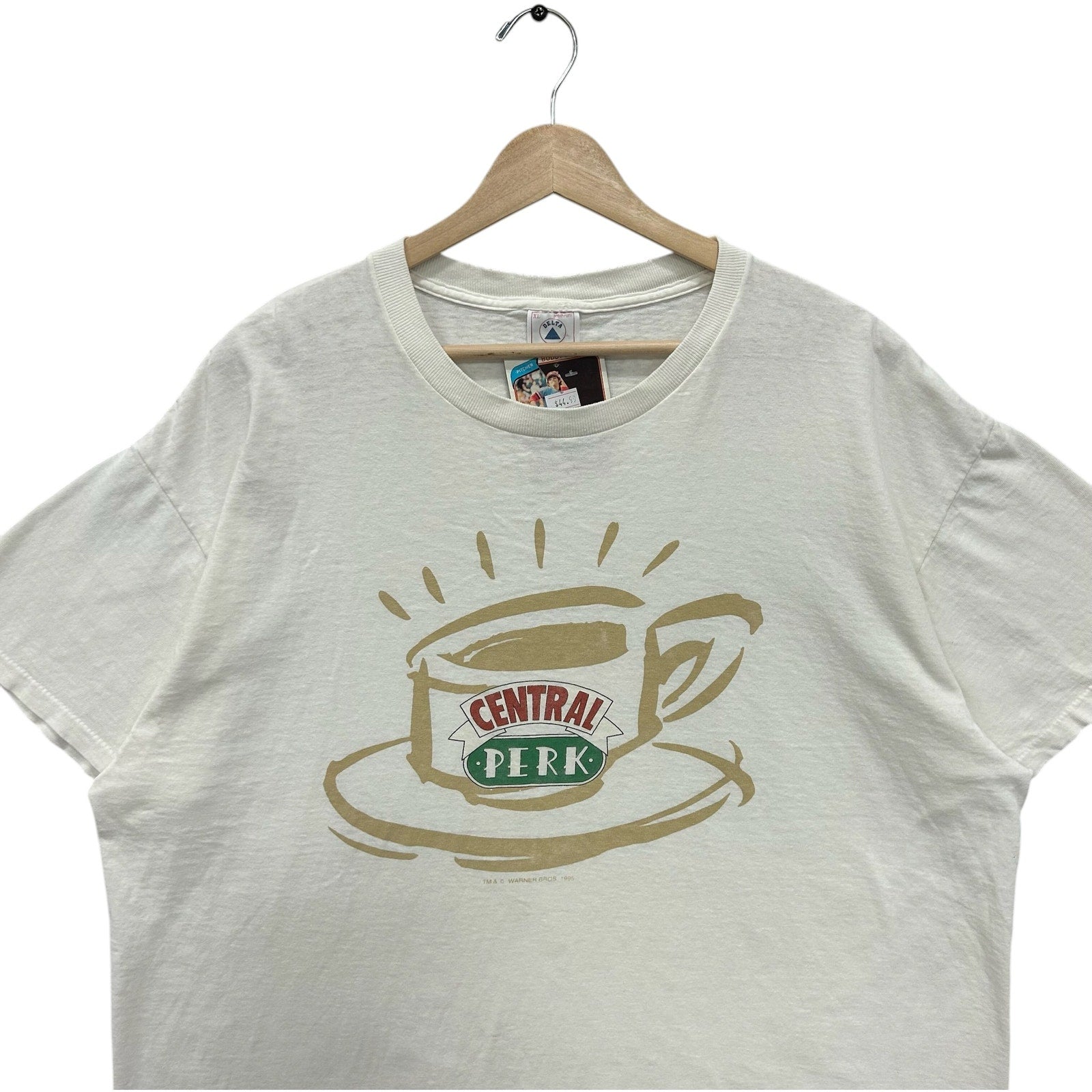 Vintage Central Perk Spellout Logo Friends TV Show Tee