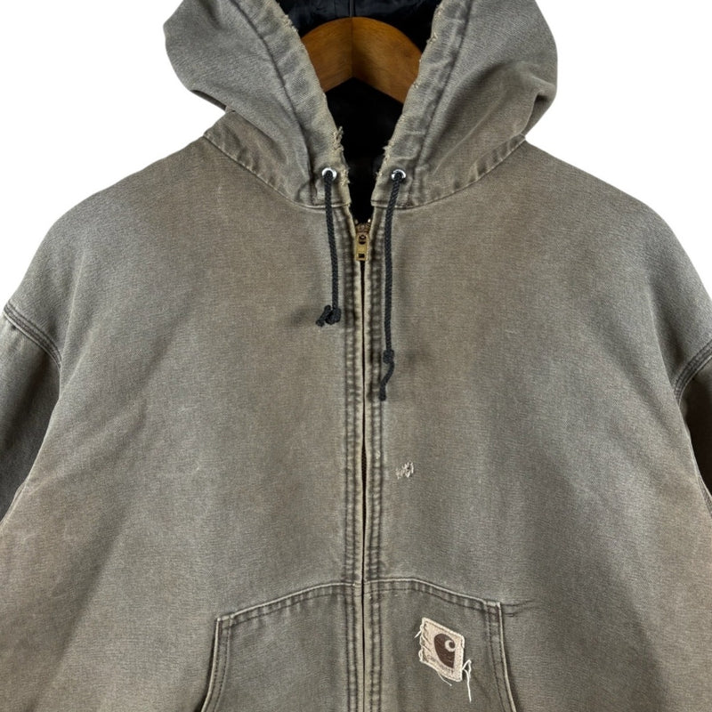 Vintage Carhartt Insulated Quilt Active Jac Hoodie Full Zip Jacket