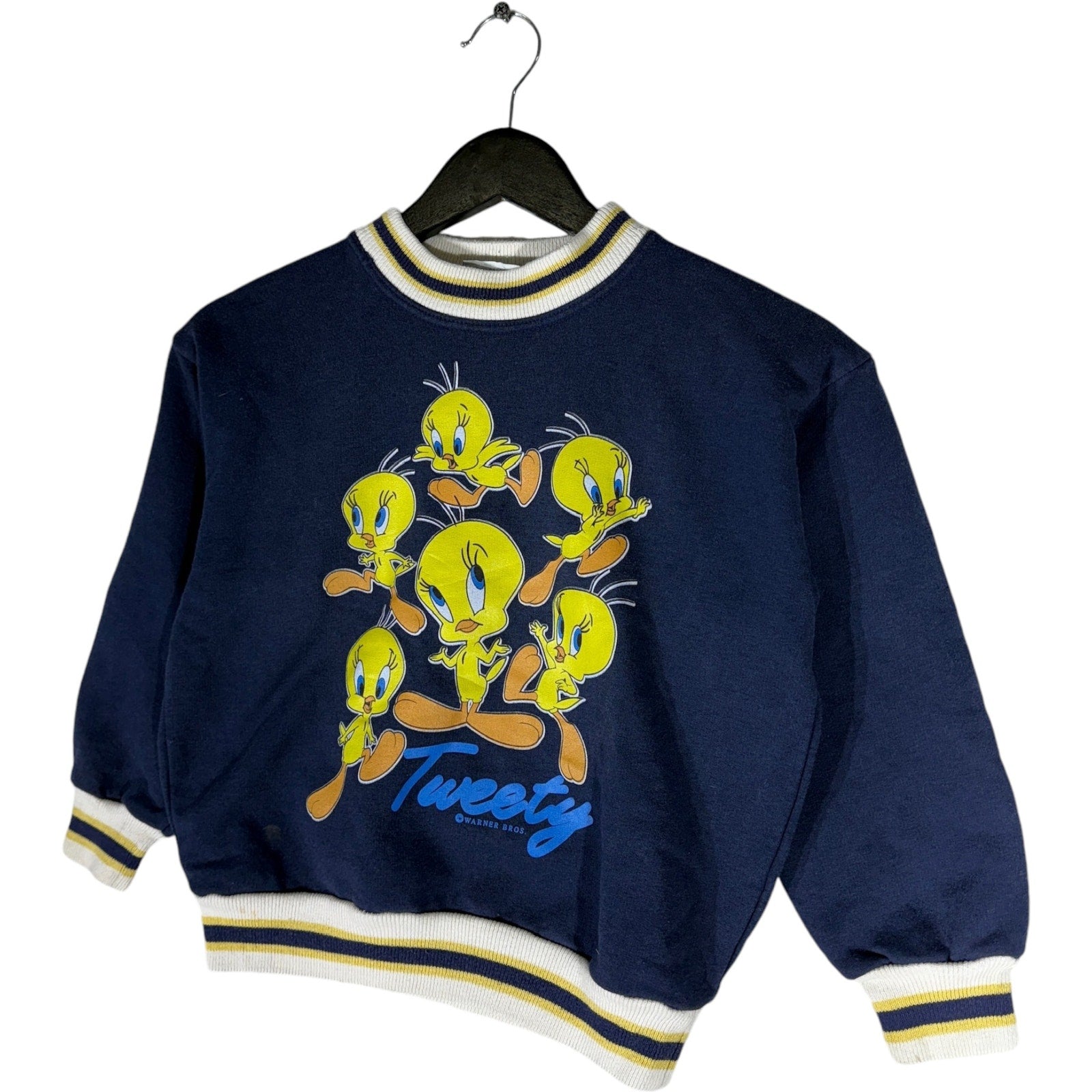 Vintage Looney Tunes All Over Tweety Bird Youth Crewneck