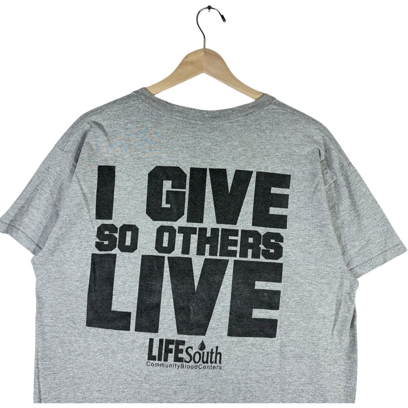 Vintage Bleed Orange & Blue I Give So Others Live Tee