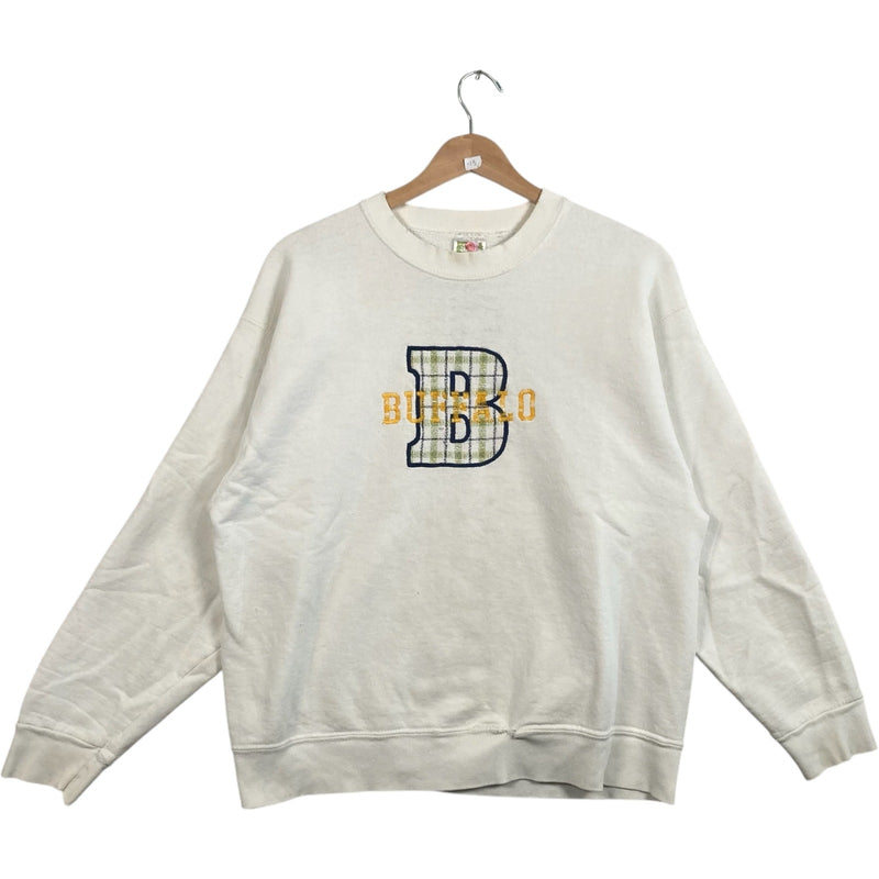 Vintage Buffalo State University Spellout Pullover Crewneck