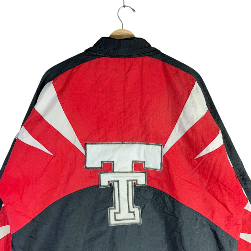 Vintage Texas Tech College Logo Color Block Windbreaker