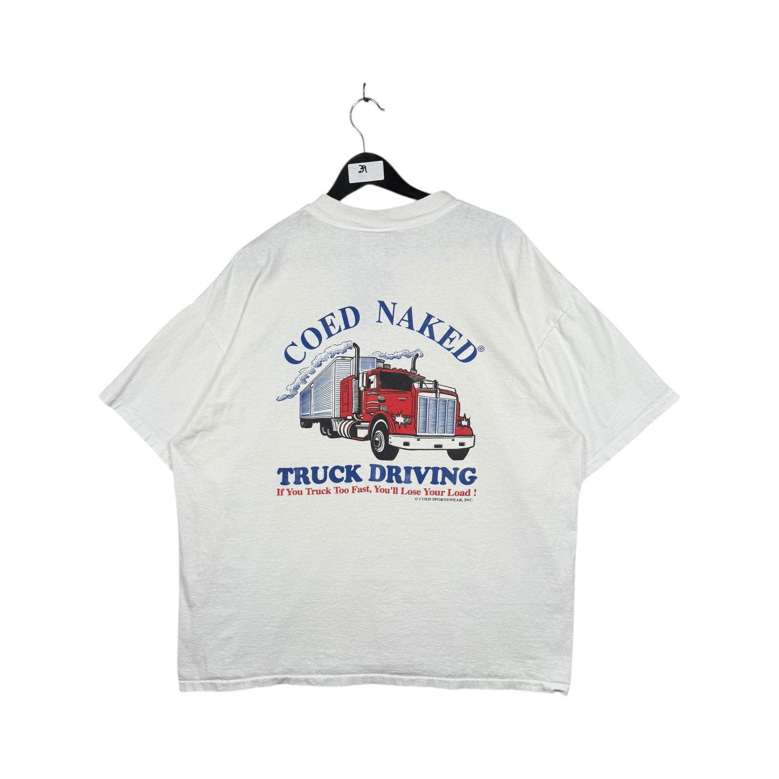 Vintage Coed Naked Truck Driving T-Shirt