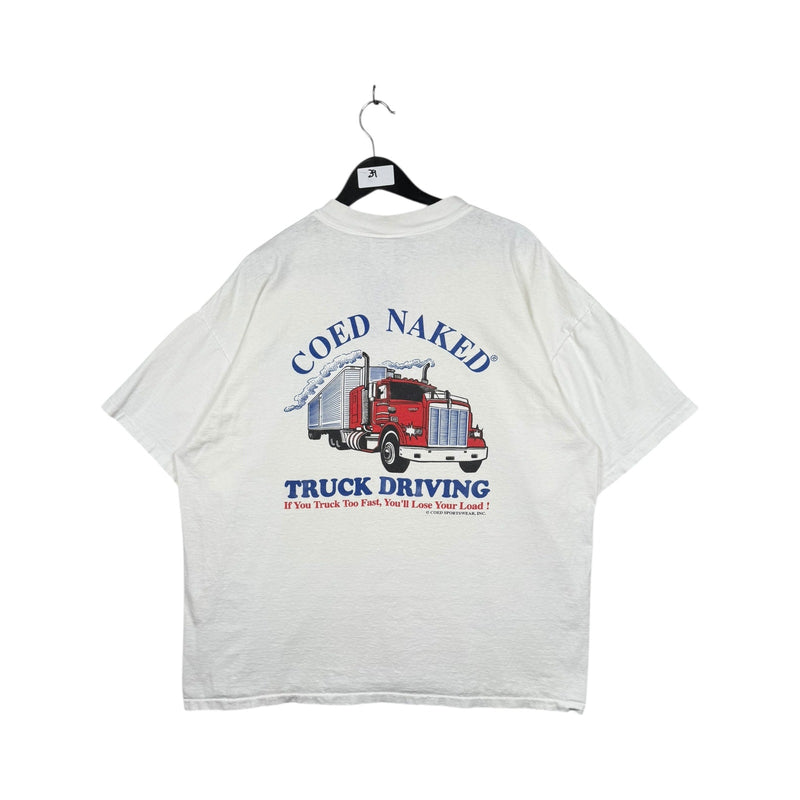 Vintage Coed Naked Truck Driving T-Shirt